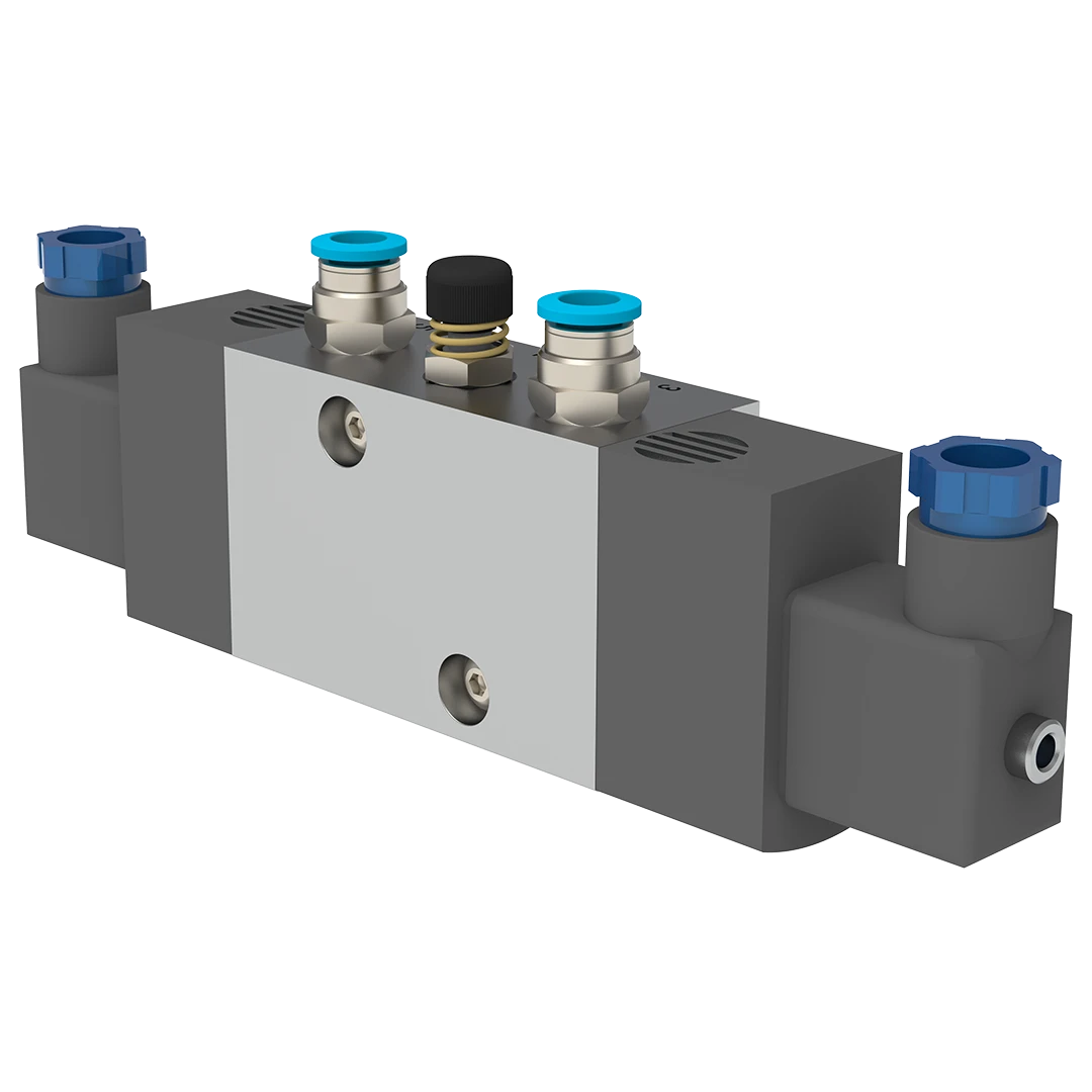 Front view of VUVS solenoid valve designed for precise air control in feed factories, galeta mills, and cereal processing facilities