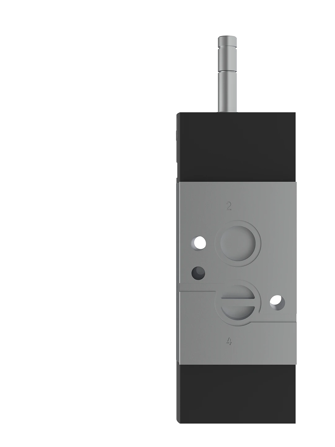 Installed VUVS solenoid valve controlling pneumatic airflow in grain cleaning sections and feed factories