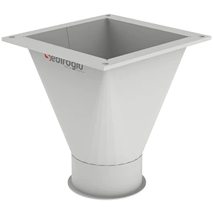 Rotary Airlock Valve Flanged Discharge Hopper