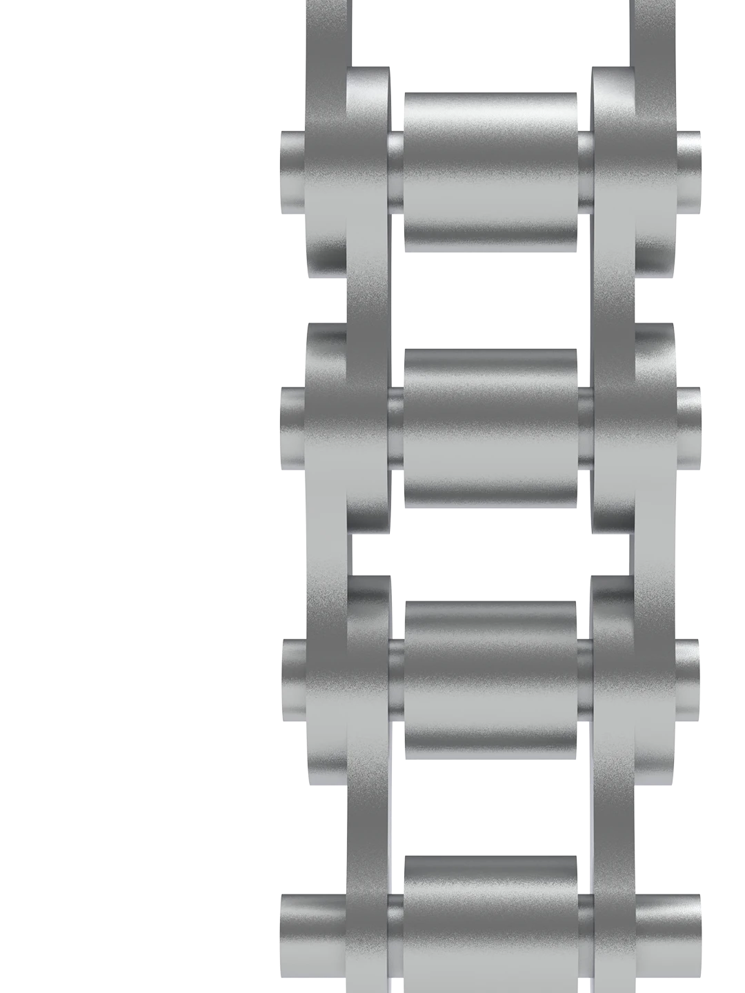 Correctly tensioned drive chain ensuring stable and vibration-free Volumetric Measurer operation in milling environments.