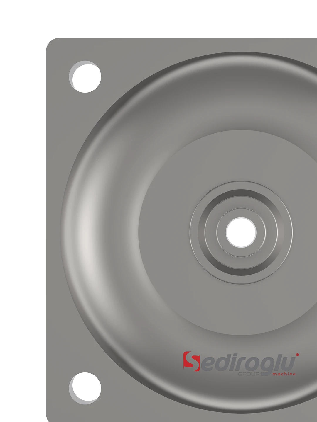 Installed aluminum diaphragm cover protecting diaphragm components