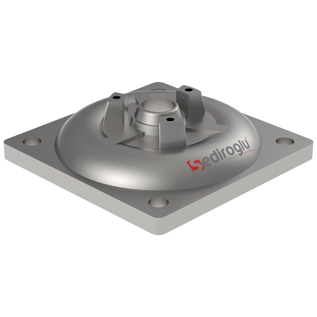 Aluminum diaphragm cover supporting stable blower-driven airflow