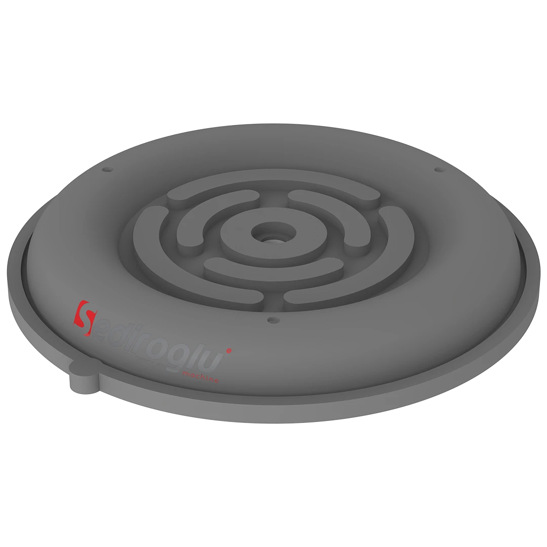 Flexible rubber diaphragm allowing smooth pressure control