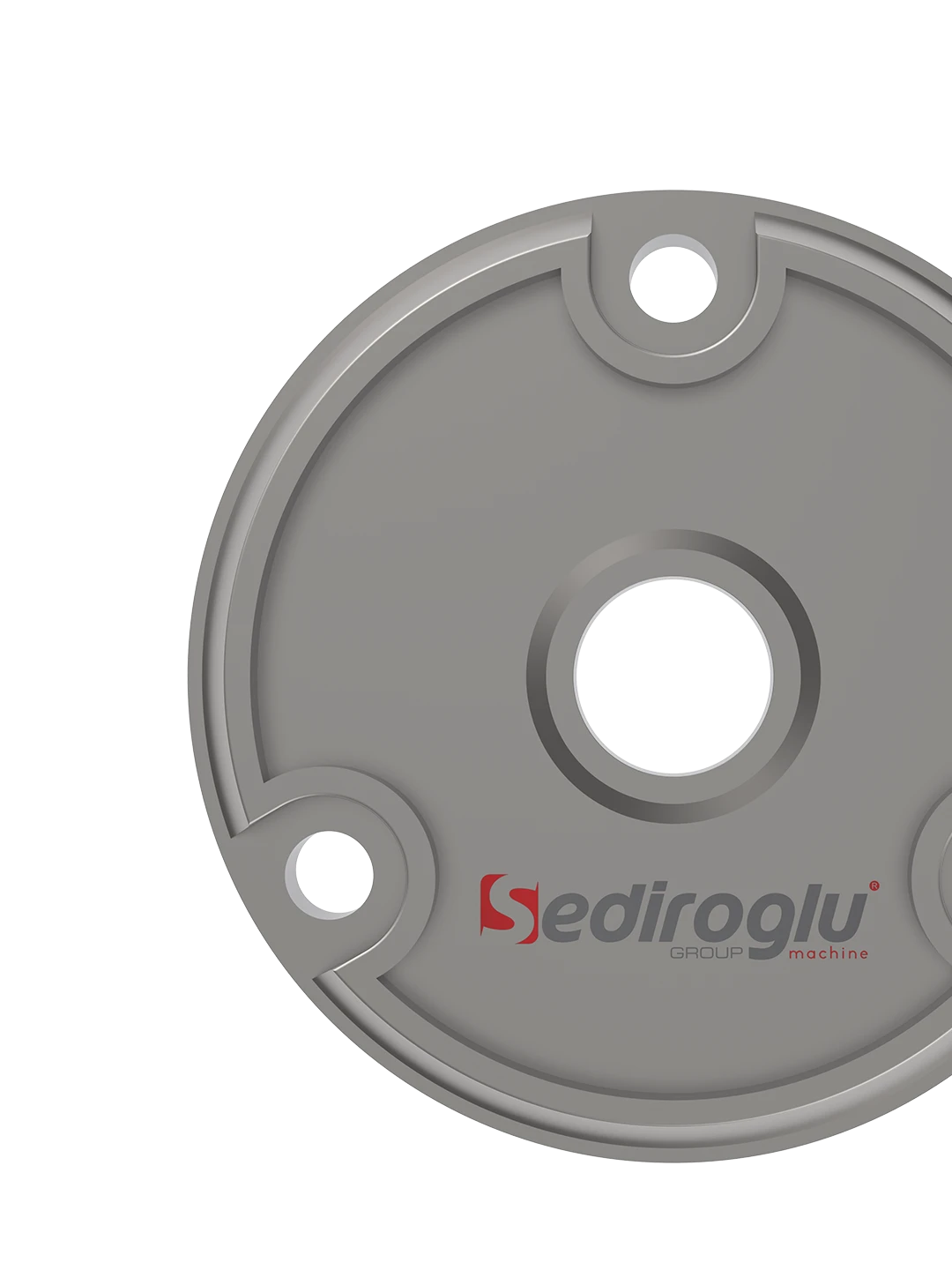 Installed aluminum diaphragm cover securing diaphragm position