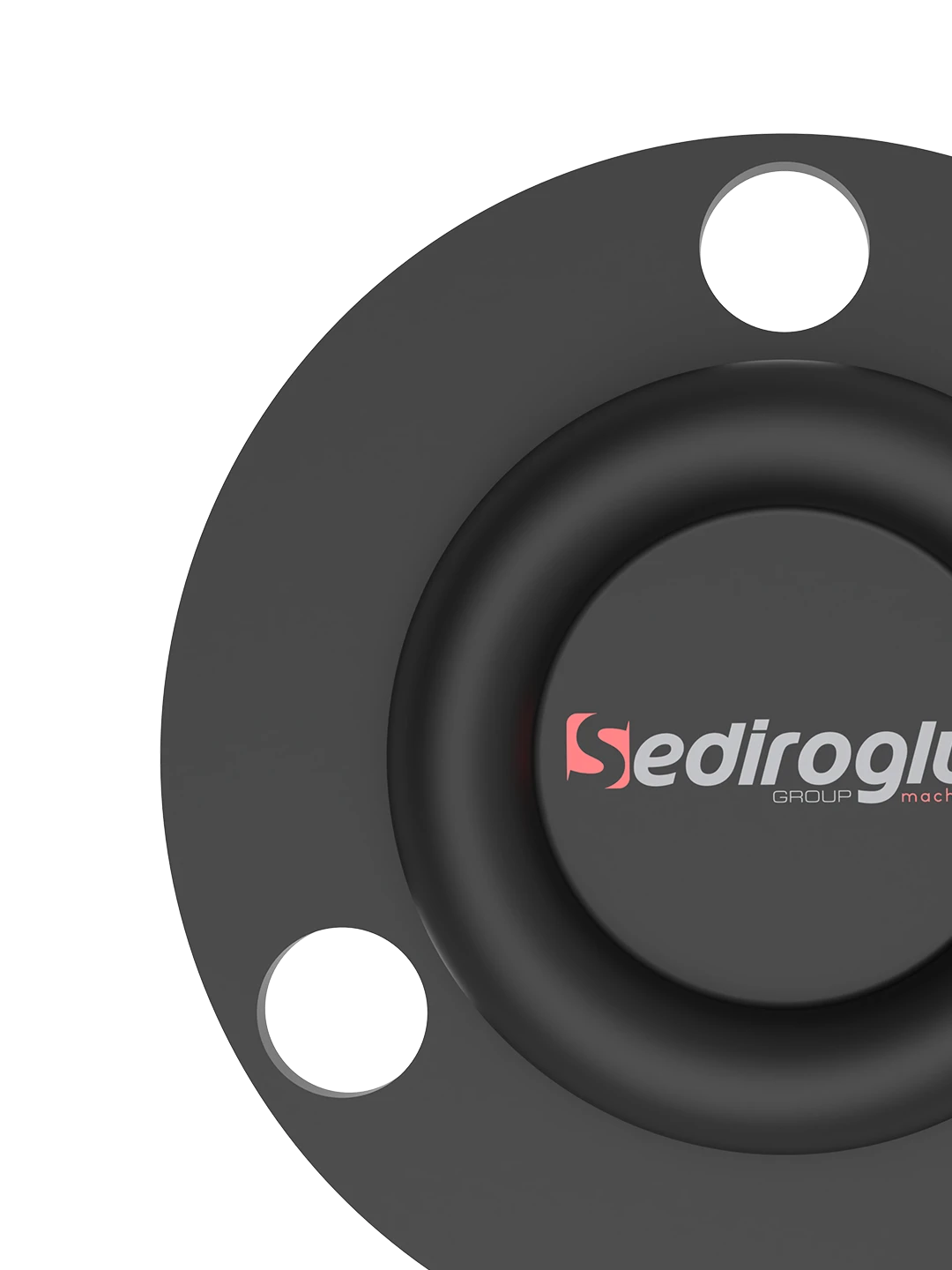 Installed silicone aluminum diaphragm cover securing diaphragm position