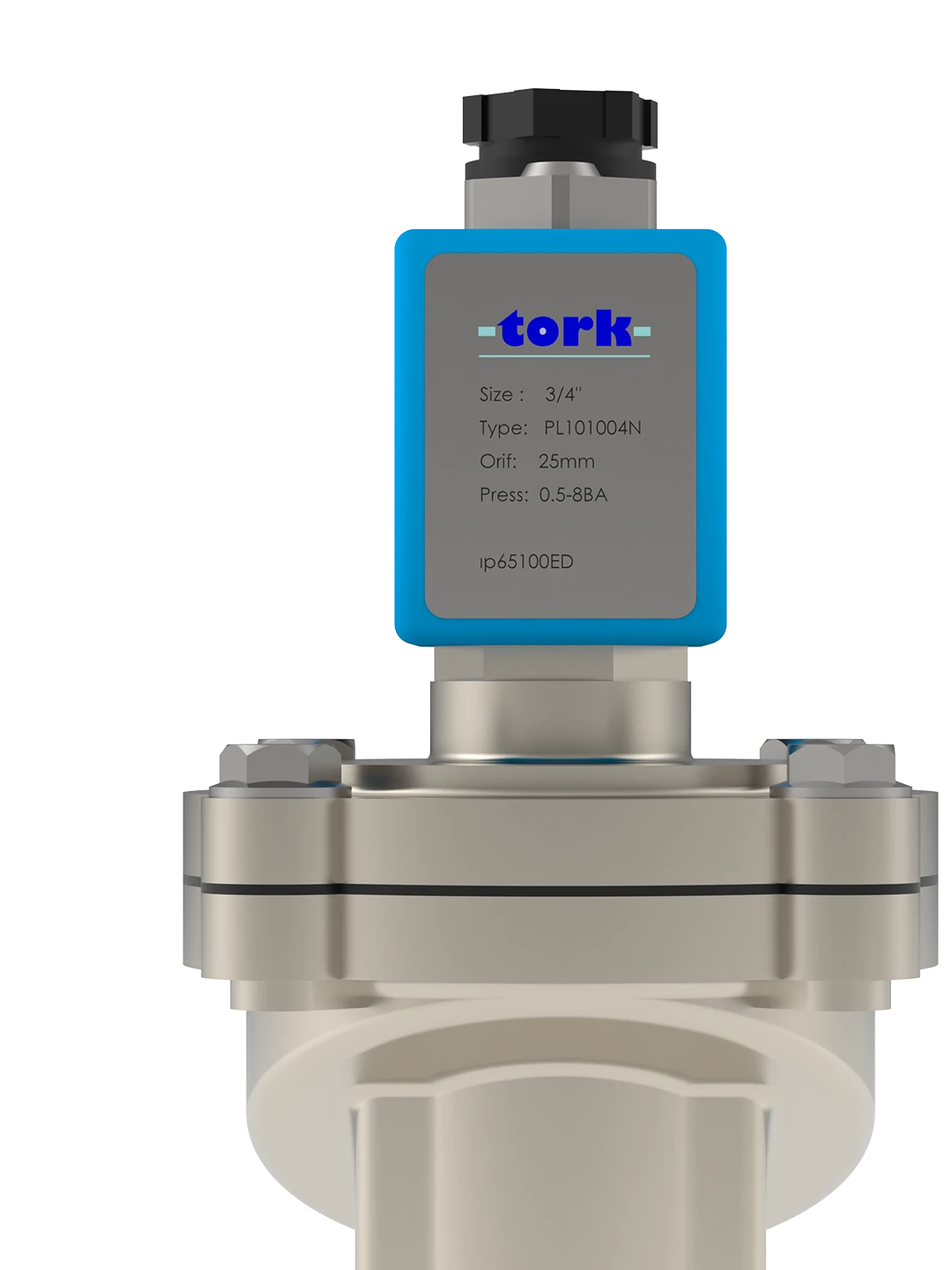 Installed pulse jet valve on Filter Bag Cleaning Line unit