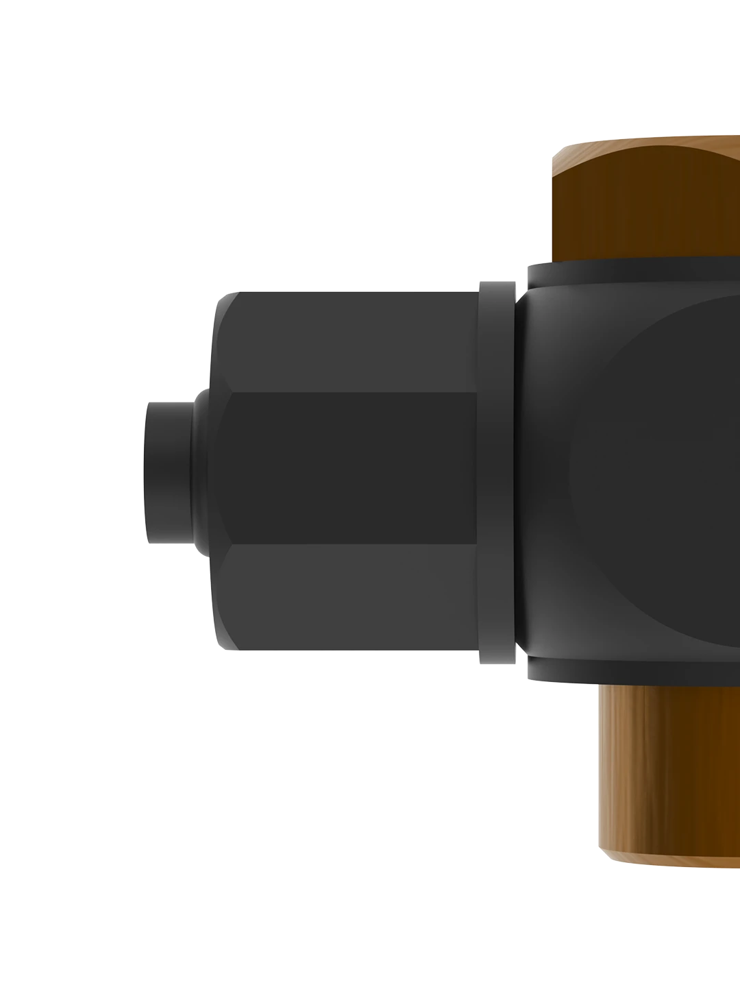 Installed air hose socket on diaphragm cover