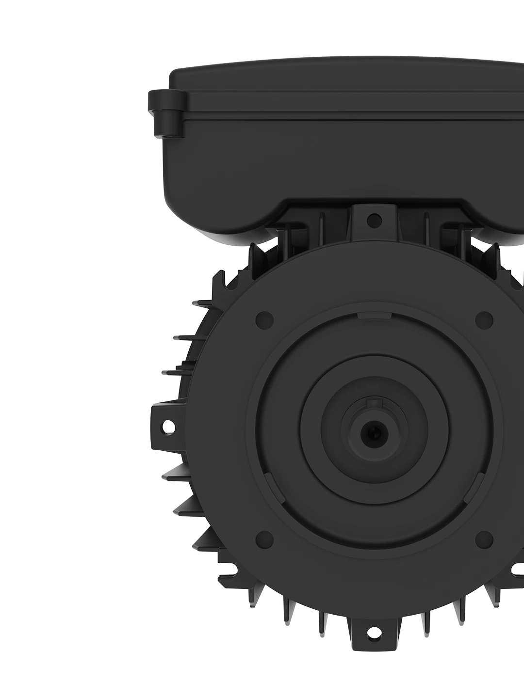 Direct coupled brush cleaning motor