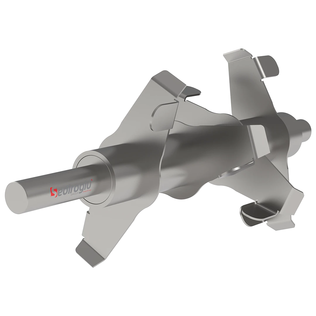 Mixing paddle supporting uniform product flow during rotation