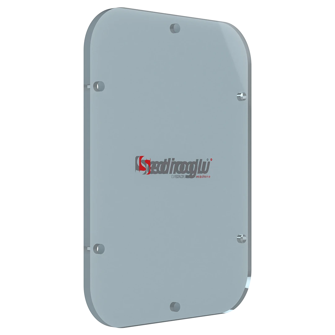 Front view of transparent mica inspection glass