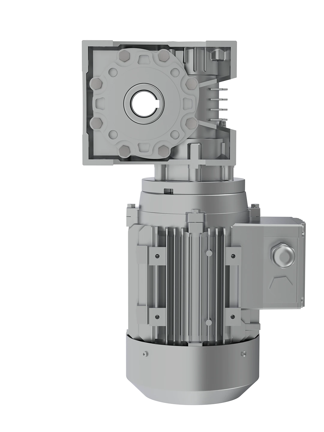 Gear motor installed on vitamin dosing screw unit