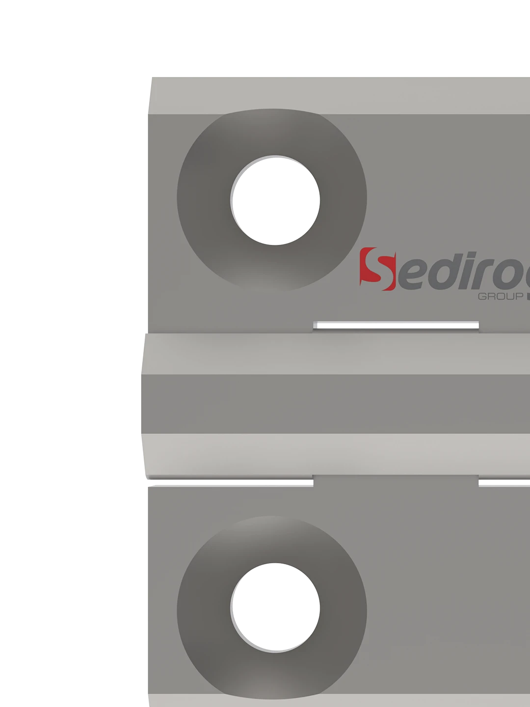 Installed hinge on electrical control cabinet cover