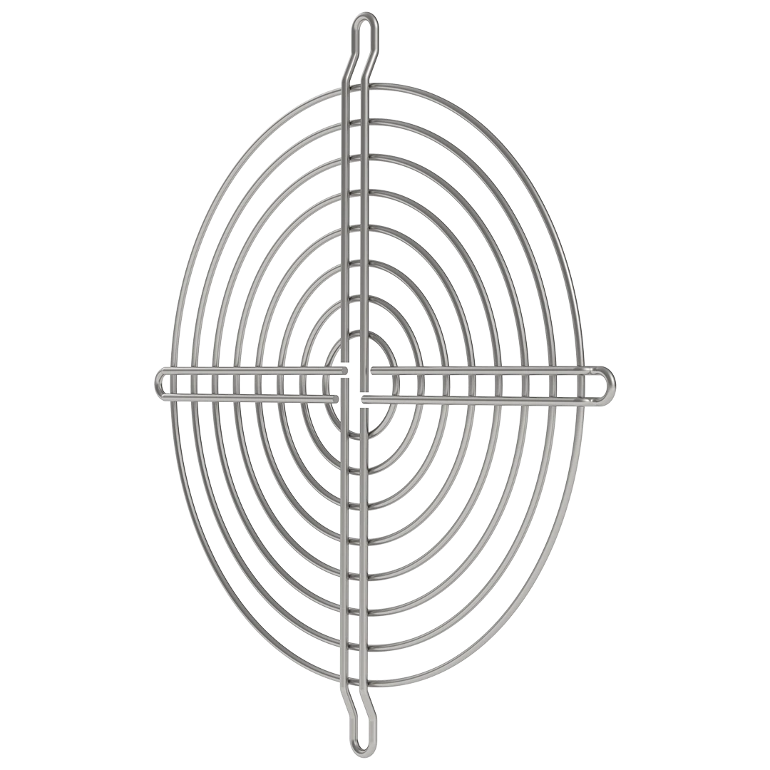 Ventilation wire guard protecting control cabinet opening