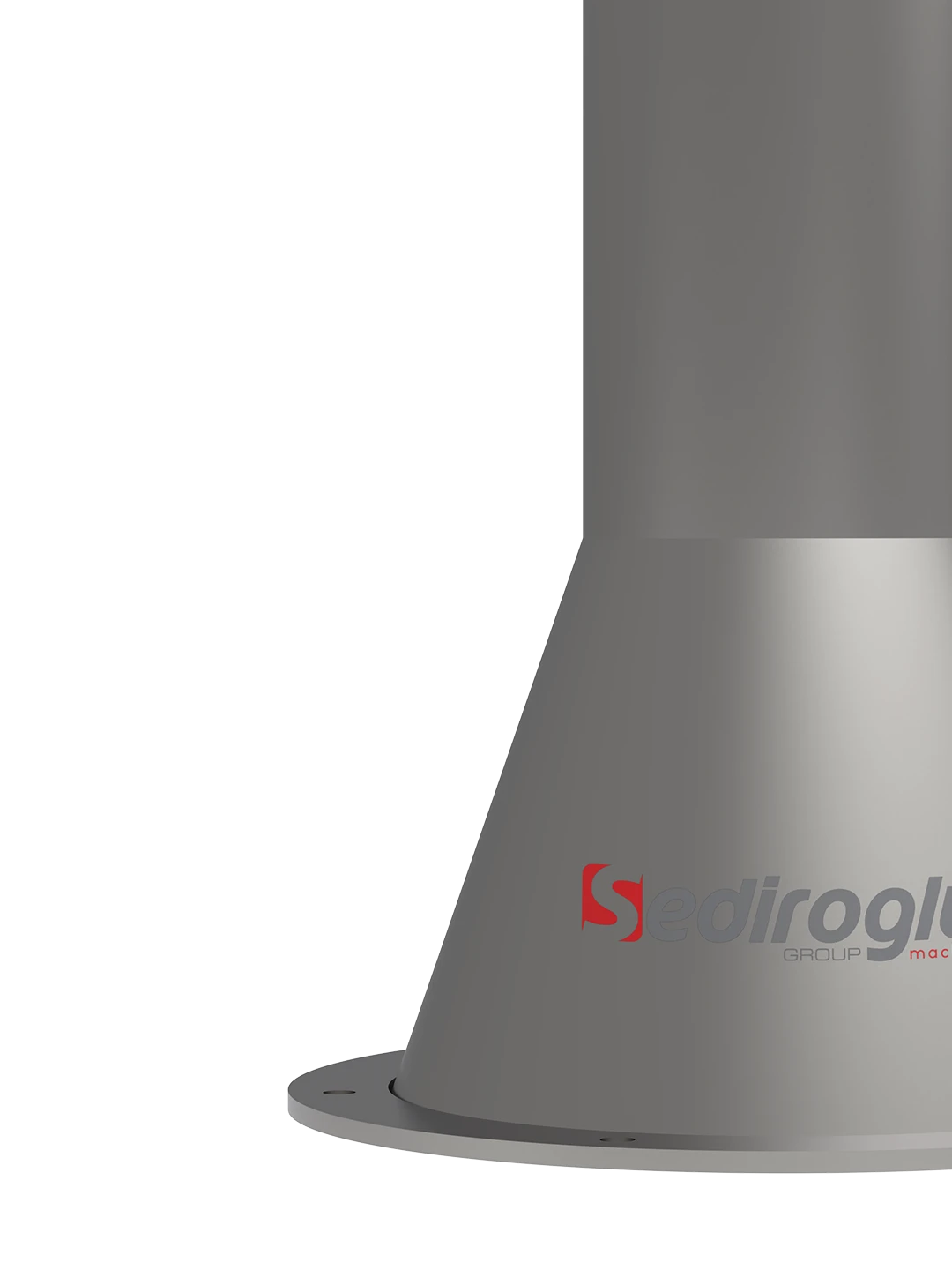 Installed inlet nozzle at Impact Detacher feeding section