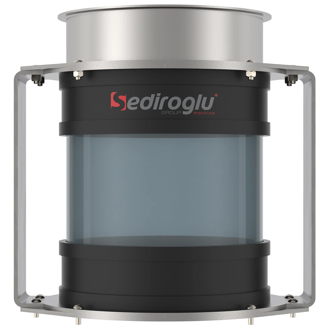 Visual monitoring of product flow inside inlet pipe
