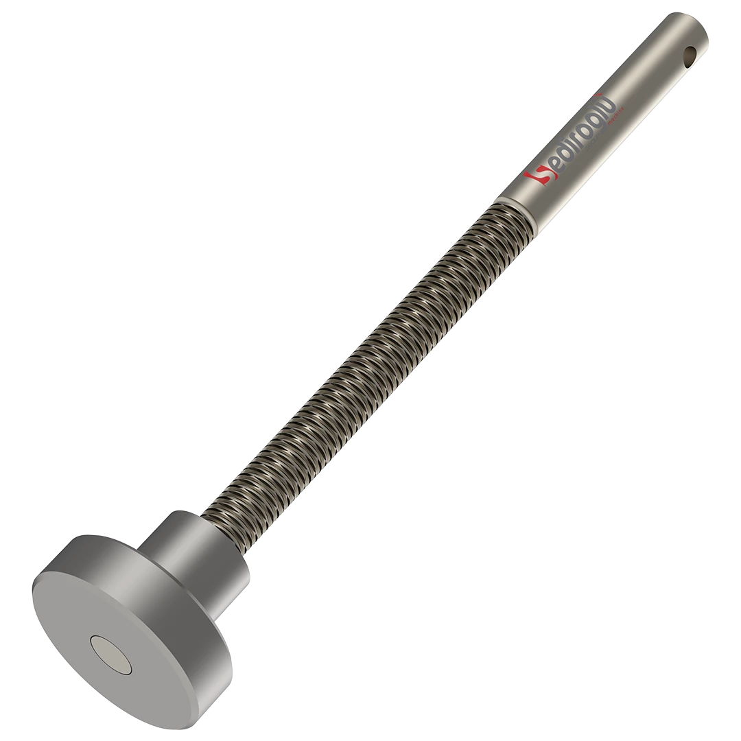 Side profile of vibration adjustment lever spare part highlighting ergonomic design and robust construction for long-term use