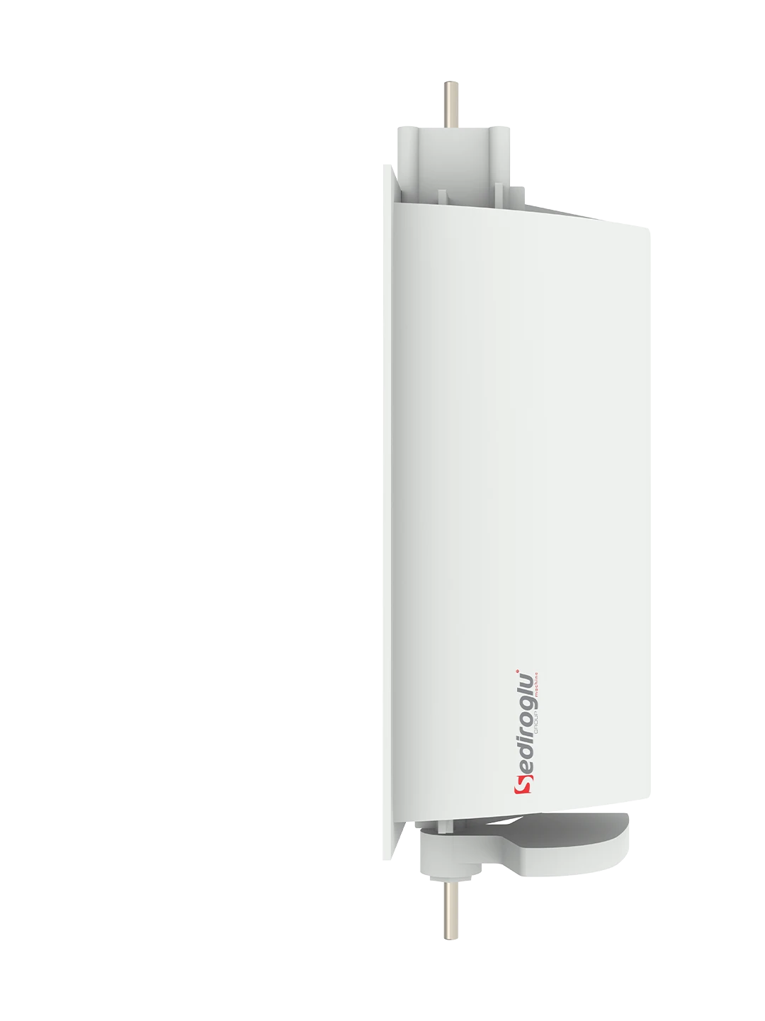 Special pivot system allows smooth tilting and safe emptying of products in conveyor systems