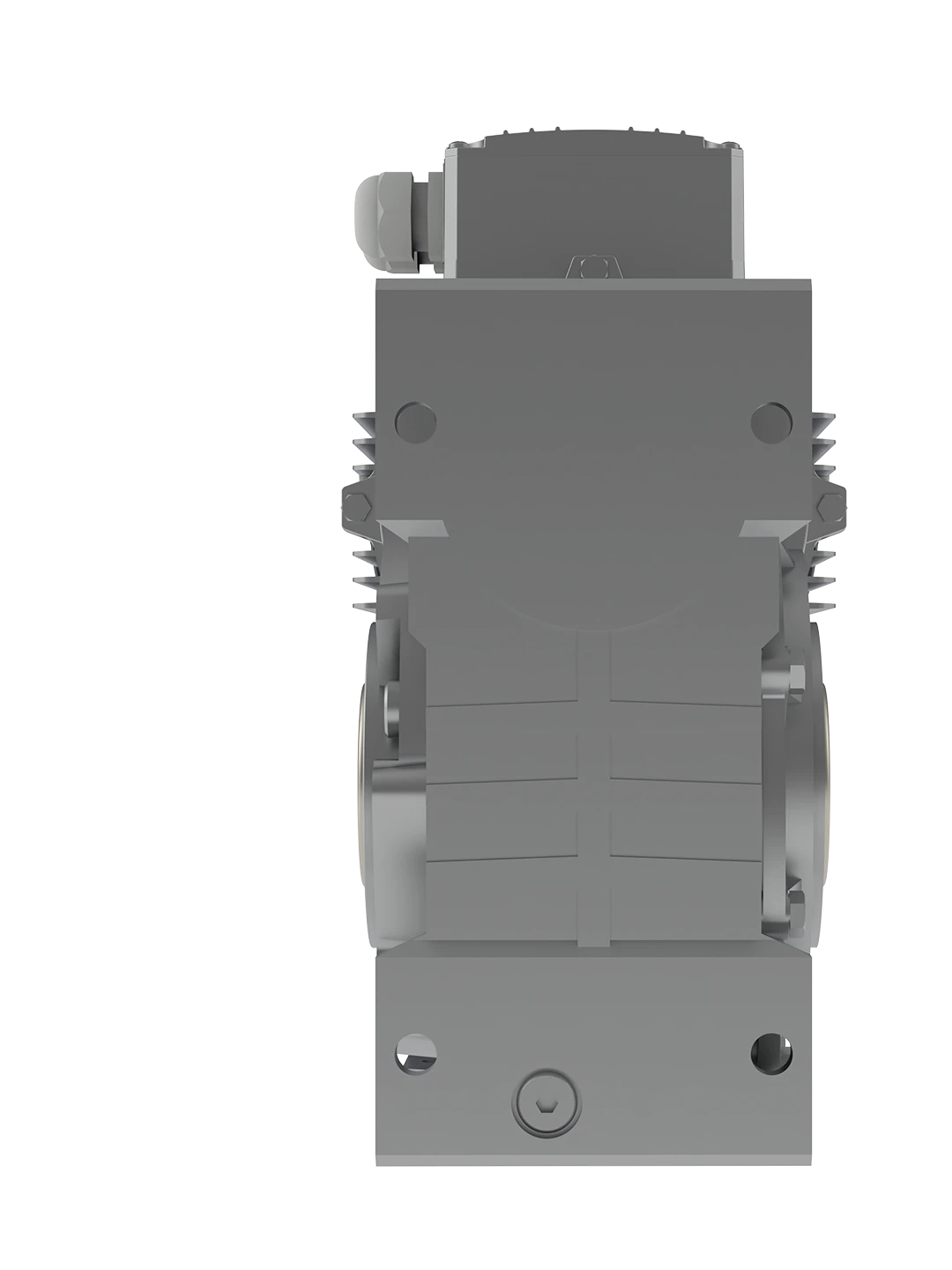 Installed gear motor provides reliable operation and smooth movement of conveyor chains in industrial elevator systems