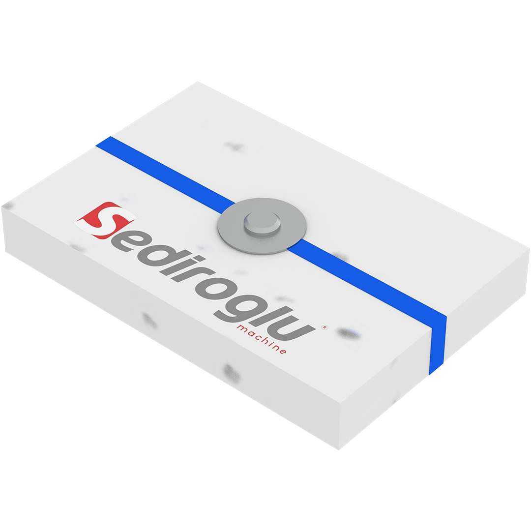 Side view of the Cotton Sieve Cleaner (Blue) highlighting its robust design and precise engineering by Sediroglu Group.