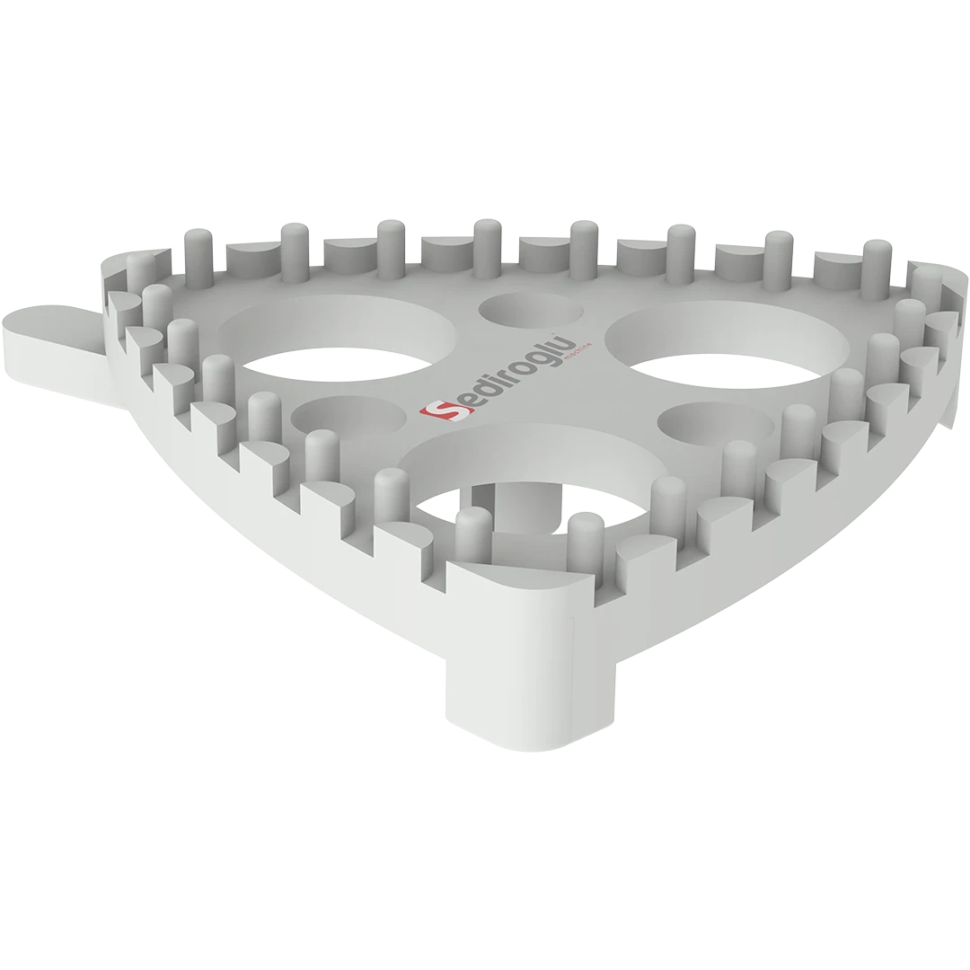 Front view of the Sieve Cleaner With Studs for Small Plansifter Twin and Control Sifter systems.