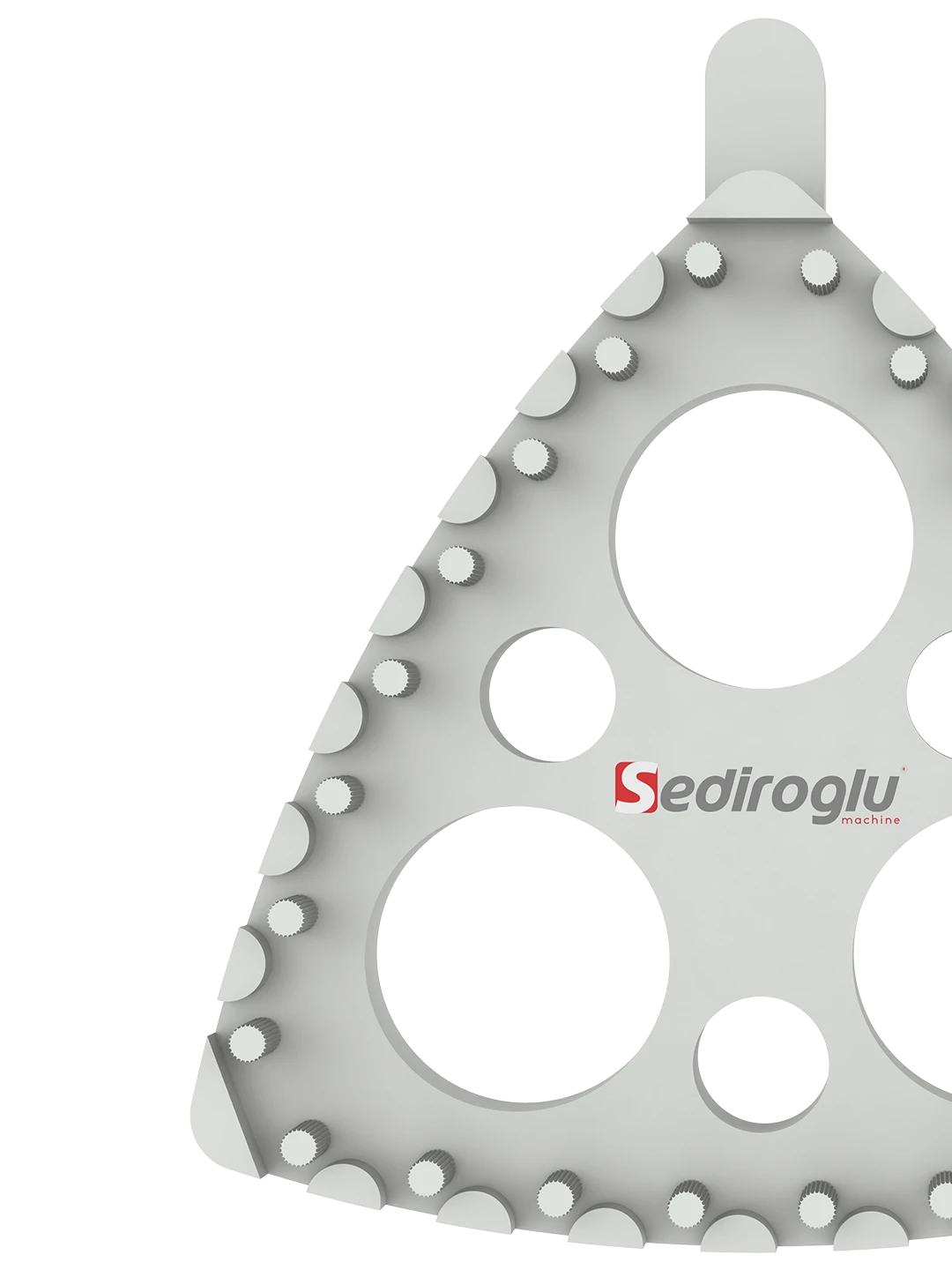 Front view of the Sieve Cleaning With Studs Brush for Small Plansifter Twin and Control Sifter systems.