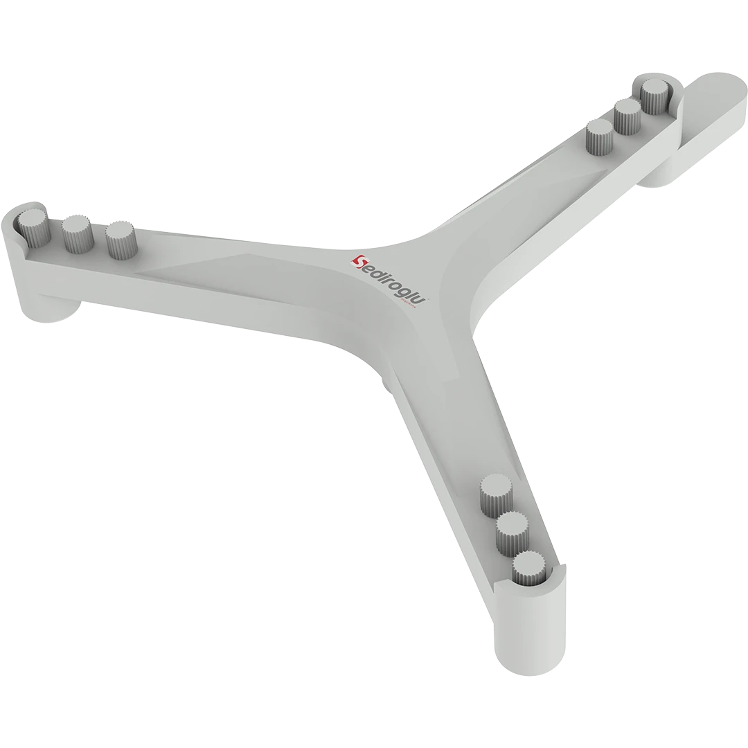 Front view of the Star Type Sieve Cleaner With Brush showing its star-shaped body and durable brush structure designed by Sediroglu Group.