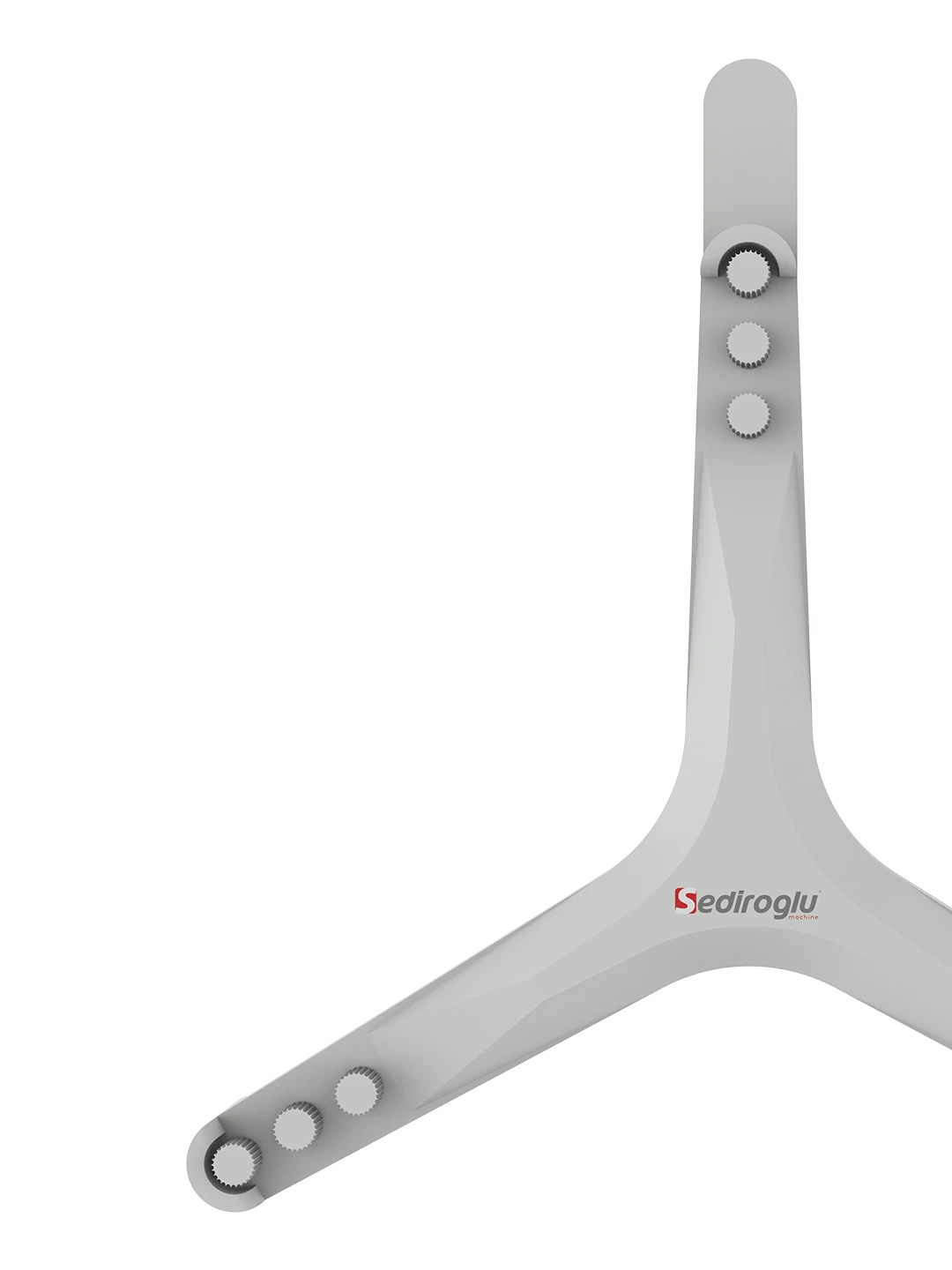 Side view of the Star Type Sieve Cleaner With Brush, highlighting its robust design and flexible cleaning bristles.