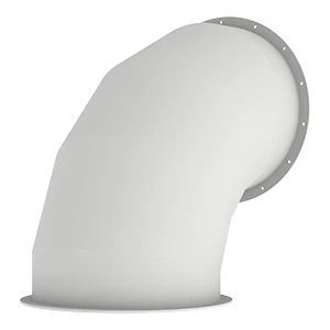 Dust Cyclone 90° Flanged Pipe Elbow